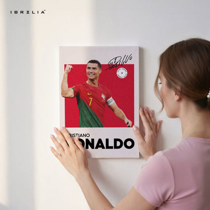 Cristiano Ronaldo Portugal Champion – 4K Ultra Wrap Frame Wall Art in Pakistan | IBRELIA™ - IBRELIA