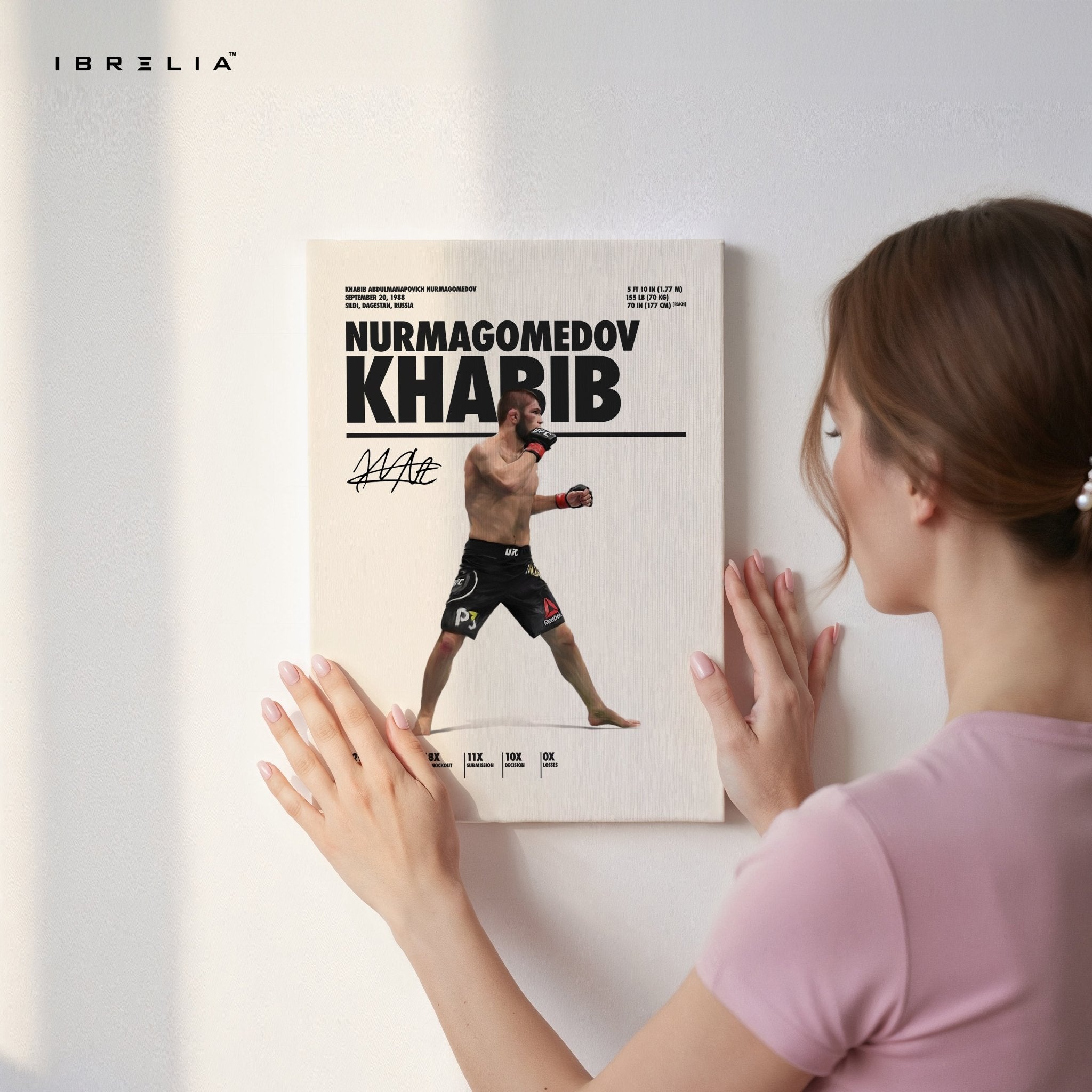 Khabib Nurmagomedov Undefeated Legacy – 4K Ultra Wrap Frame Wall Art in Pakistan | IBRELIA™ - IBRELIA