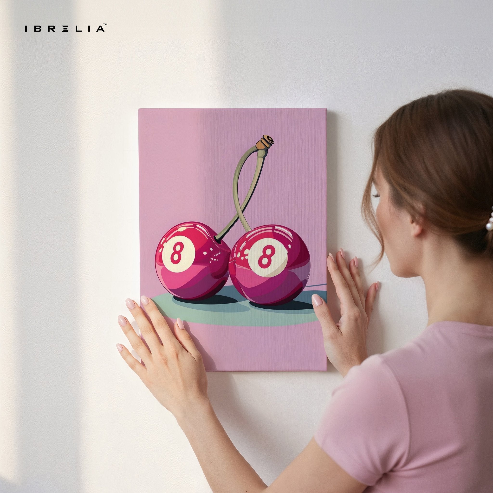 Cherry 8 Ball Wall Frame | 4K Ultra Wrap Frame Wall Art in Pakistan | IBRELIA™