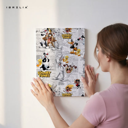 Looney Tunes Collage Wall Frame | 4K Ultra Wrap Frame Wall Art in Pakistan | IBRELIA™ - IBRELIA
