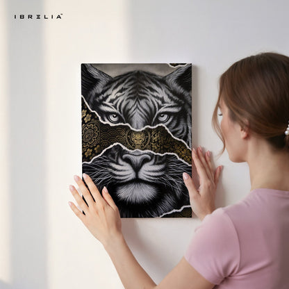 Golden Tiger Majesty Wall Frame | 4K Ultra Wrap Frame Wall Art in Pakistan | IBRELIA™ - IBRELIA
