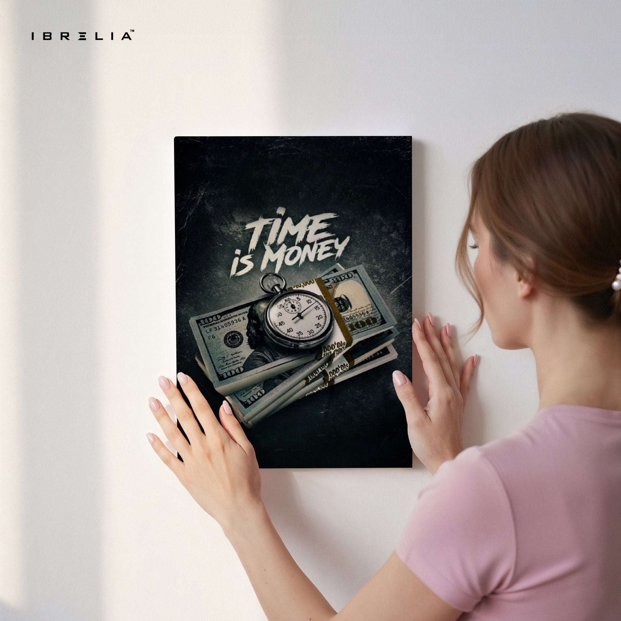 Time Is Money Wall Frame | 4K Ultra Wrap Frame Wall Art in Pakistan | IBRELIA™ - IBRELIA