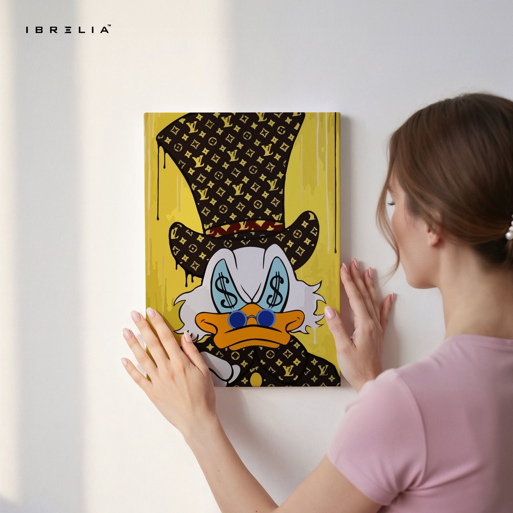 Rich Duck Louis Vuitton Drip – 4K Ultra Wrap Frame Wall Art in Pakistan | IBRELIA™ - IBRELIA