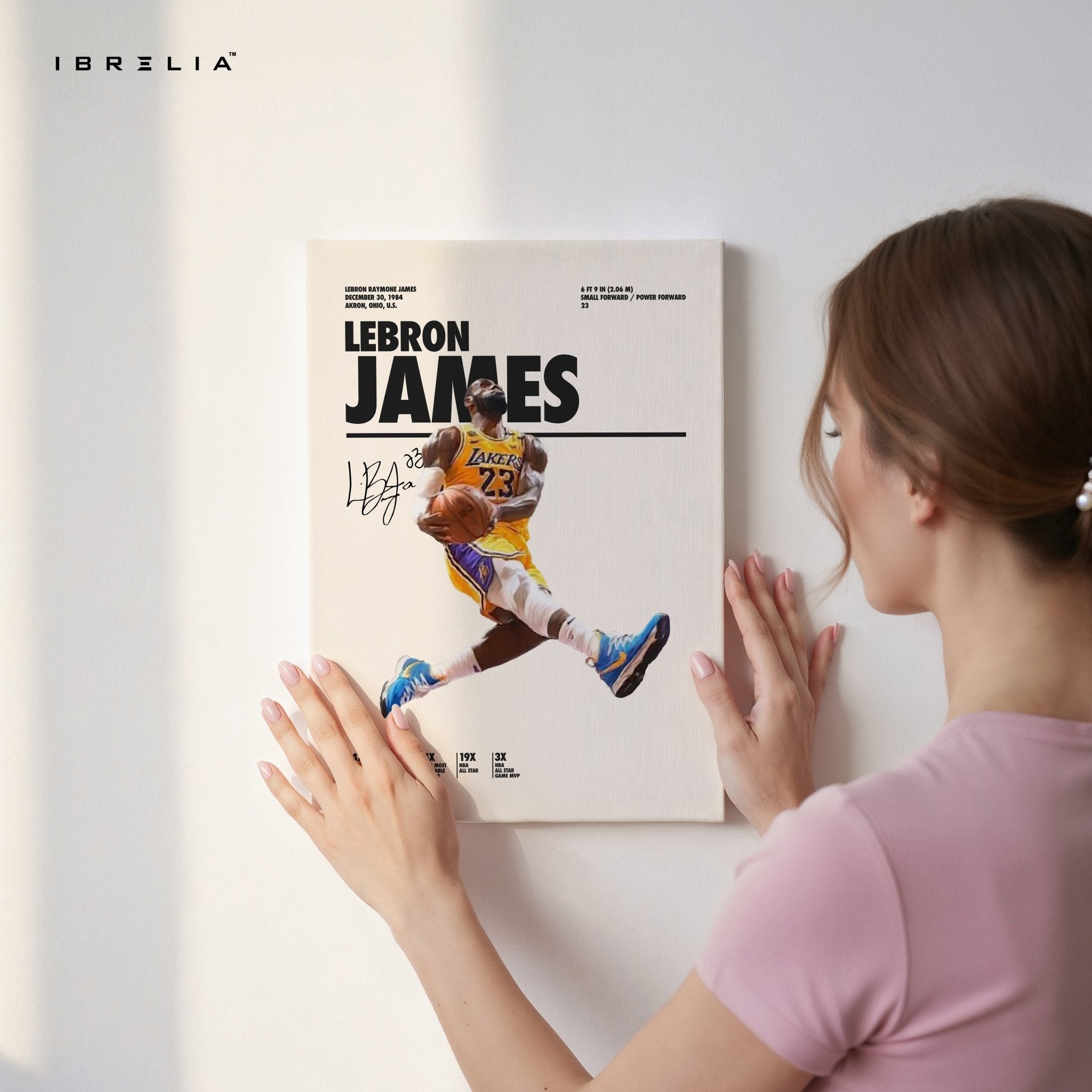 LeBron James Lakers Dunk – 4K Ultra Wrap Frame Wall Art in Pakistan | IBRELIA™ - IBRELIA