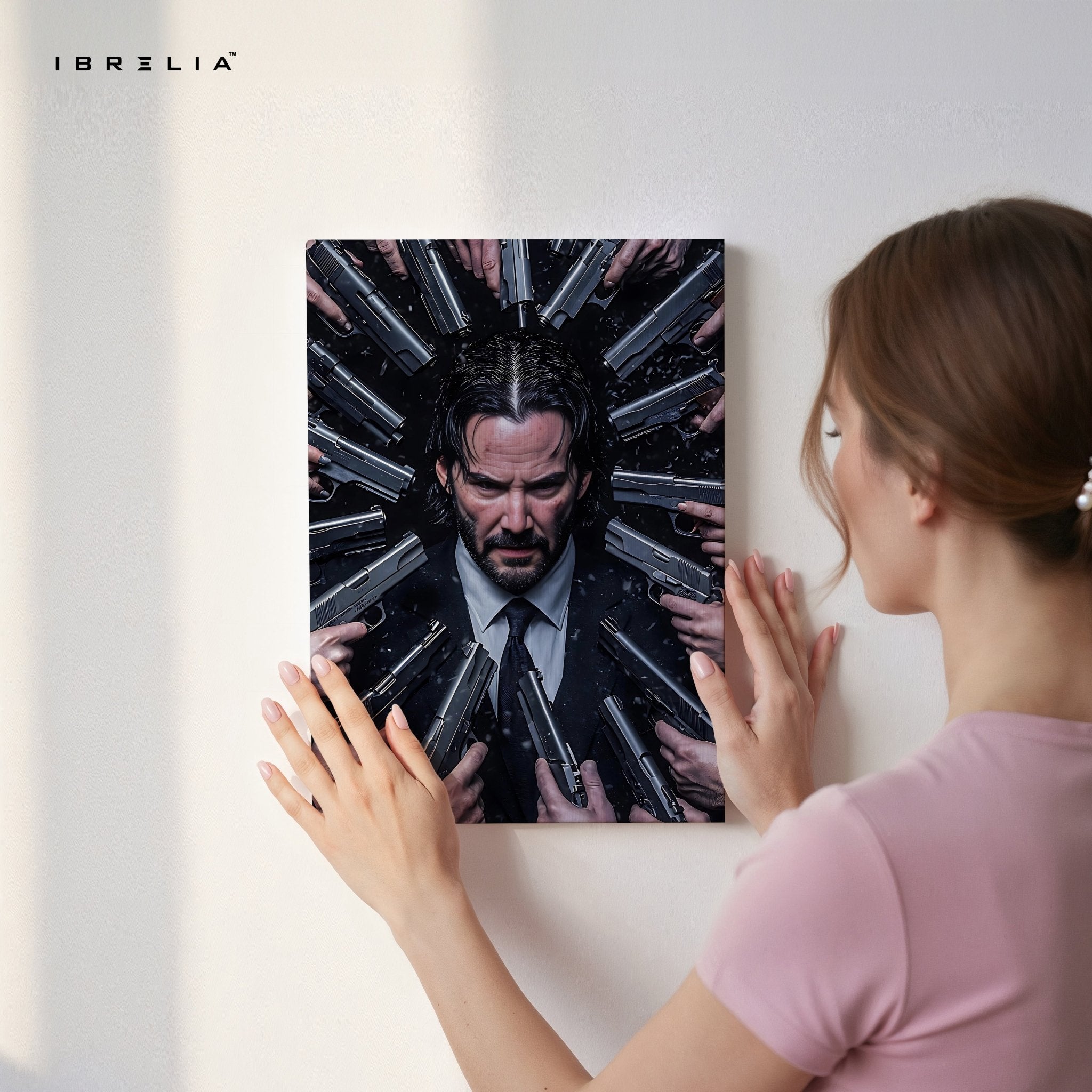 John Wick Surrounded by Guns 4K Ultra Wrap Frame Wall Art in Pakistan | IBRELIA™ - IBRELIA