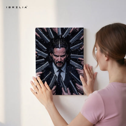 John Wick Surrounded by Guns 4K Ultra Wrap Frame Wall Art in Pakistan | IBRELIA™ - IBRELIA