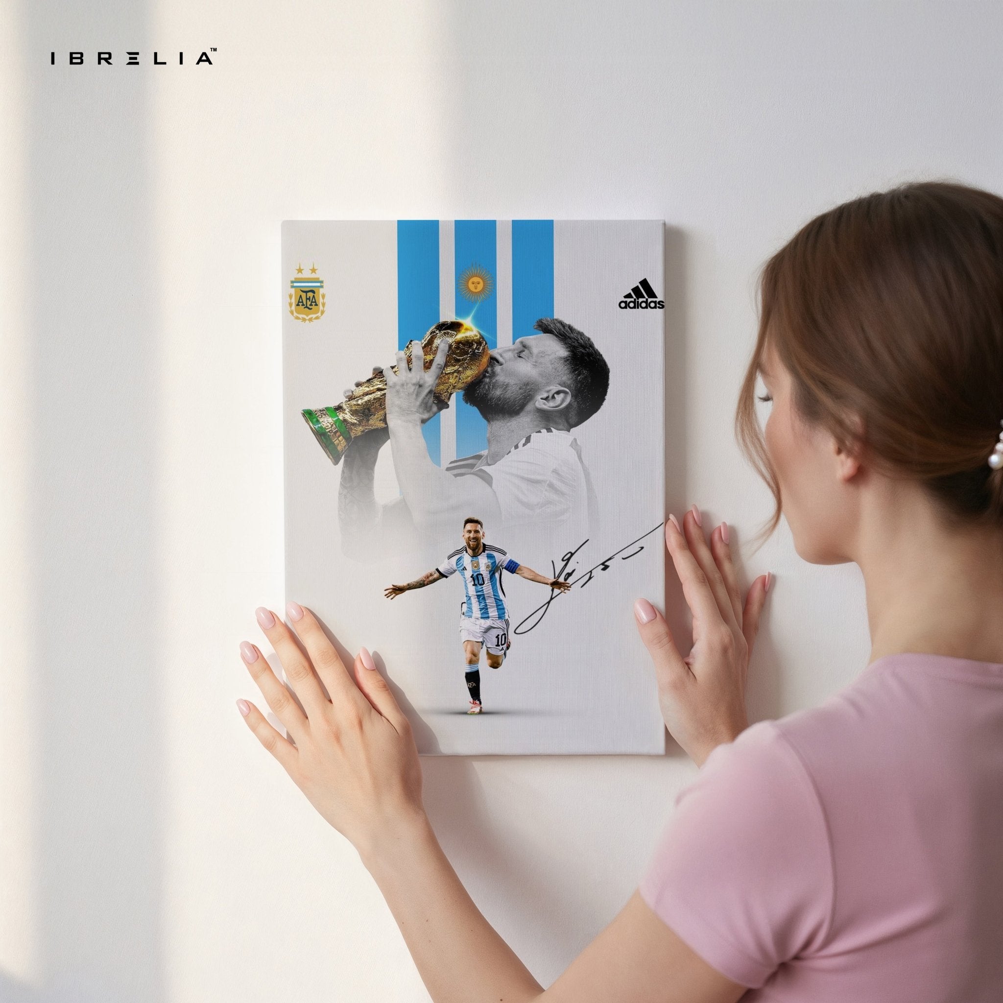 Lionel Messi World Cup Victory Wall Frame | 4K Ultra Wrap Frame Wall Art in Pakistan | IBRELIA™ - IBRELIA