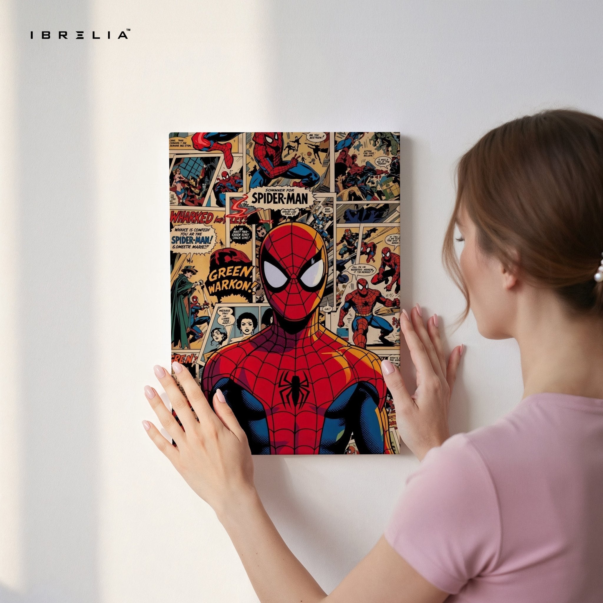 Spider - Man Classic Comic Wall Frame | 4K Ultra Wrap Frame Wall Art in Pakistan | IBRELIA™ - IBRELIA