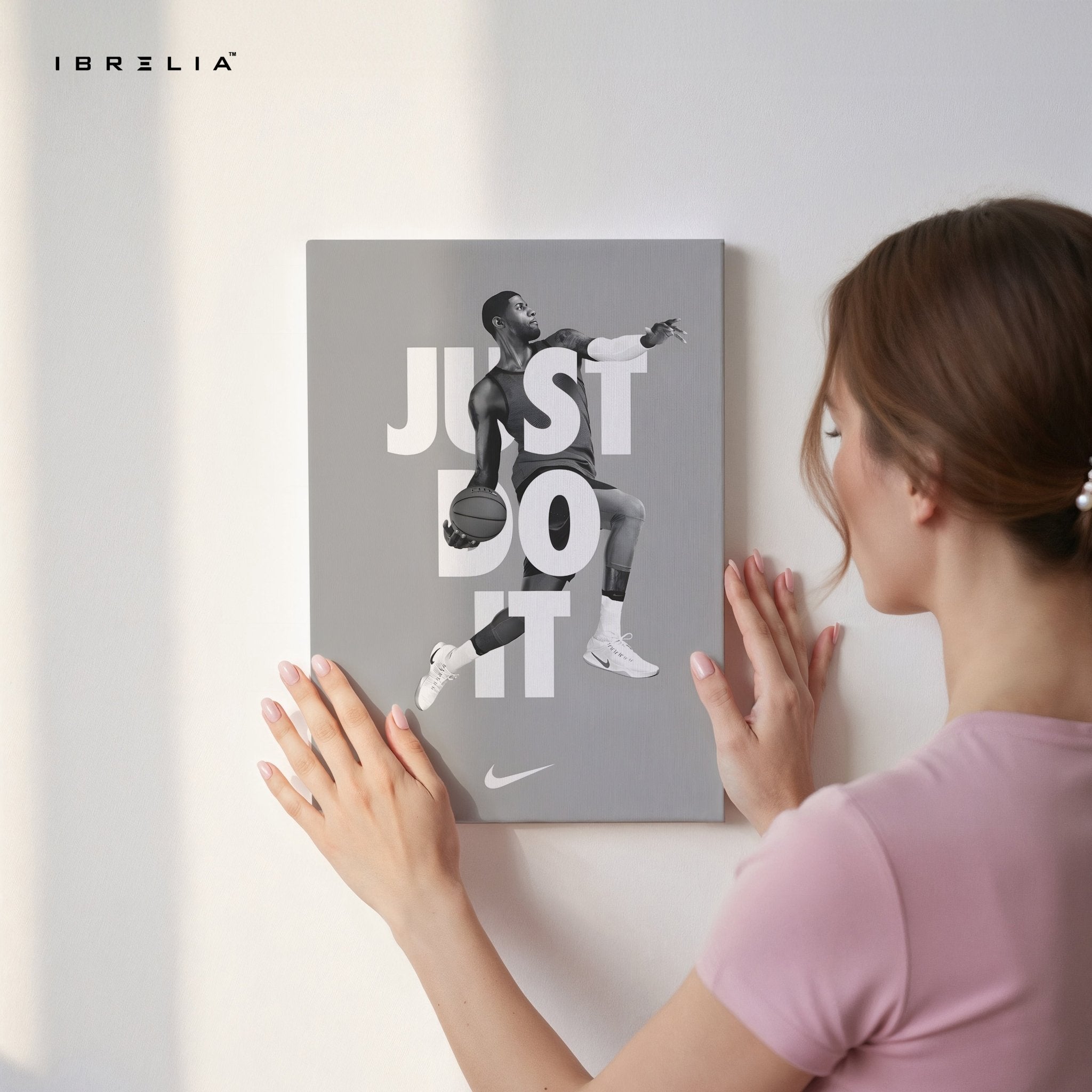 Just Do It – Basketball Motivation Wall Frame | 4K Ultra Wrap Frame Wall Art in Pakistan | IBRELIA™ - IBRELIA