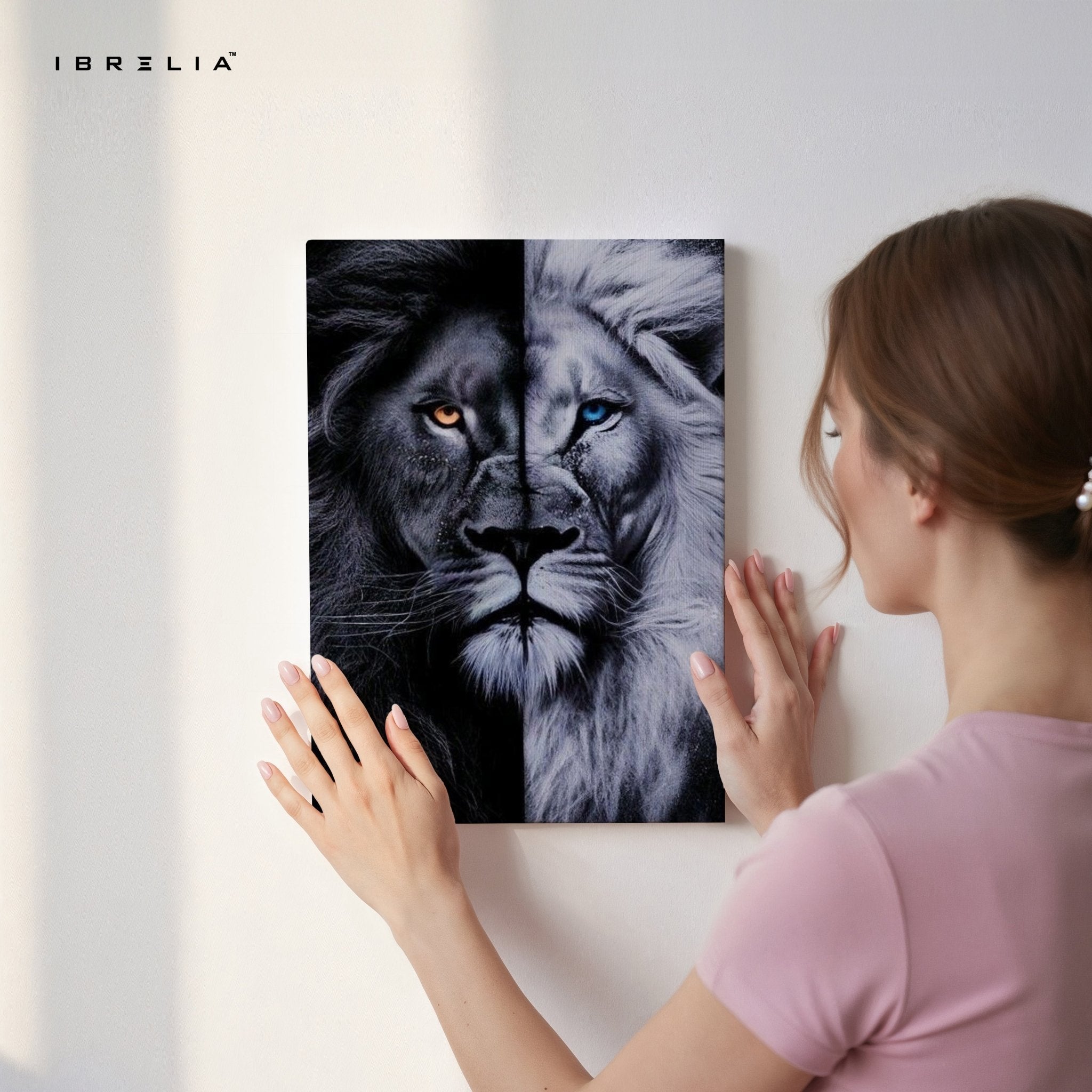 Dual Lion Majesty Wall Frame | 4K Ultra Wrap Frame Wall Art in Pakistan | IBRELIA™ - IBRELIA