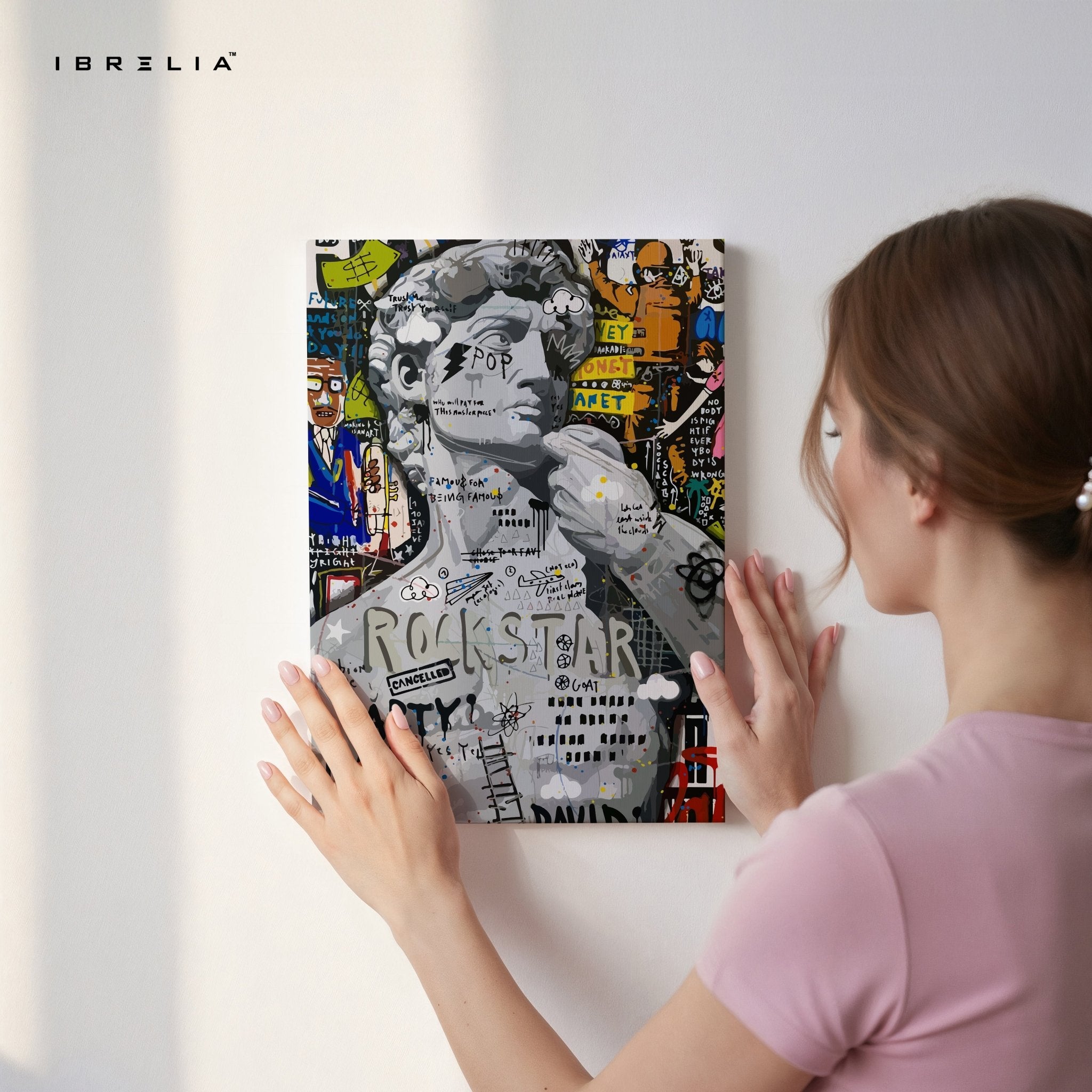 David Rockstar Pop Art – 4K Ultra Wrap Frame Wall Art in Pakistan | IBRELIA™ - IBRELIA