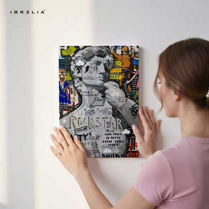 David Rockstar Pop Art – 4K Ultra Wrap Frame Wall Art in Pakistan | IBRELIA™ - IBRELIA