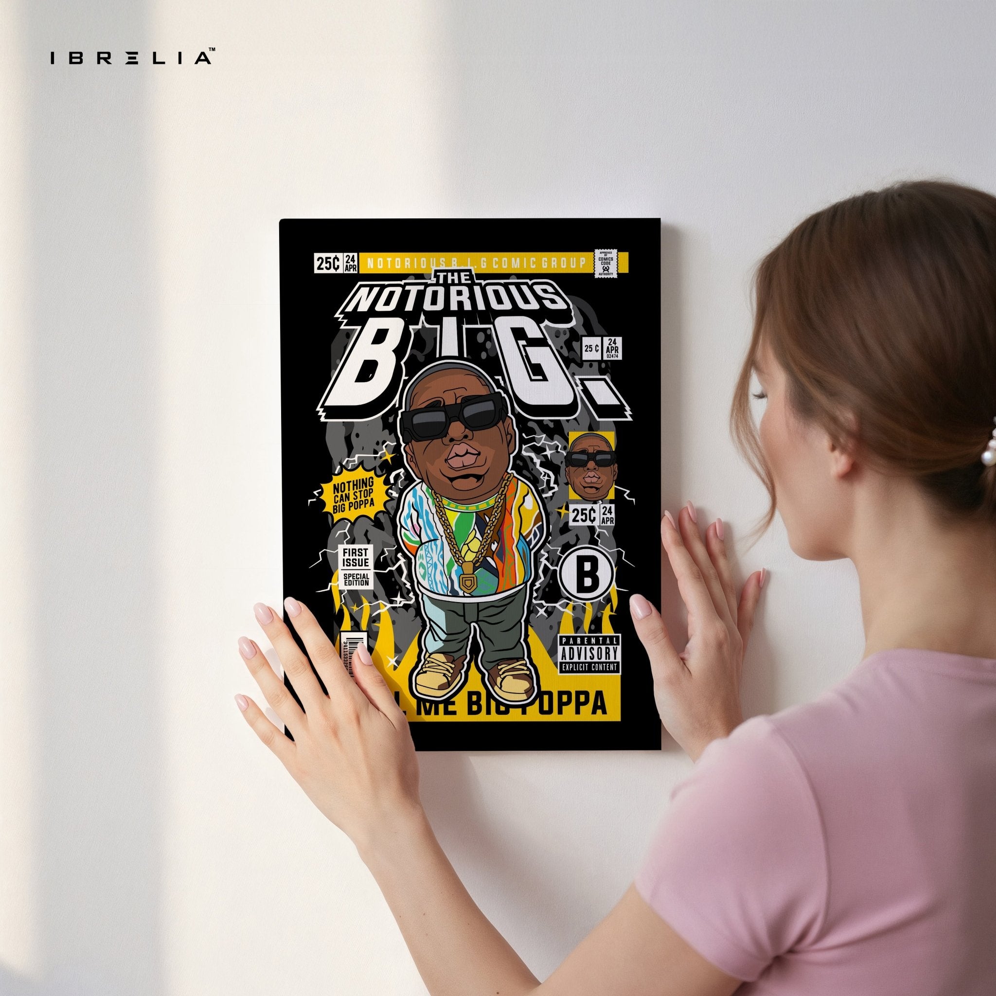 The Notorious B.I.G “Call Me Big Poppa” Pop Art Comic Edition – 4K Ultra Wrap Frame Wall Art in Pakistan | IBRELIA™ - IBRELIA