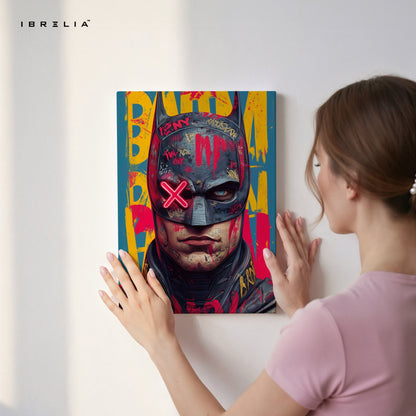 Batman Neon Graffiti Wall Frame | 4K Ultra Wrap Frame Wall Art in Pakistan | IBRELIA™
