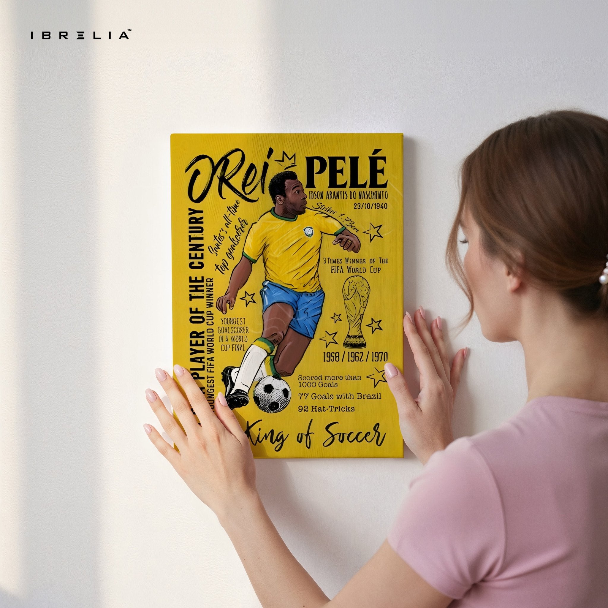 Pelé Wall Art – The King of Soccer Edition | IBRELIA™ - IBRELIA
