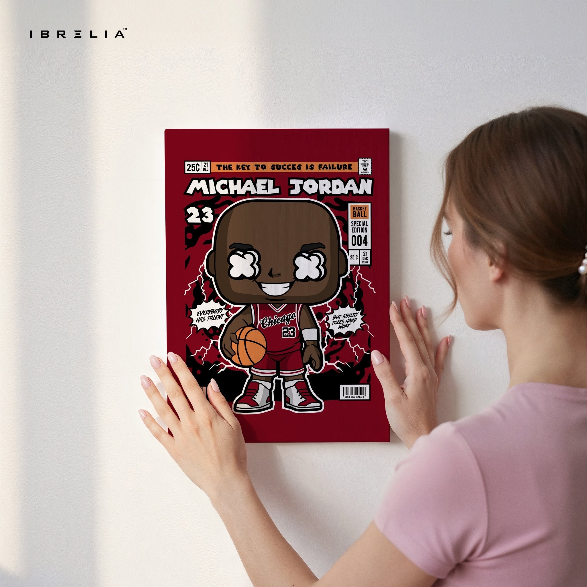 Michael Jordan “Chicago Legend” Pop Art Comic Edition – 4K Ultra Wrap Frame Wall Art in Pakistan | IBRELIA™ - IBRELIA