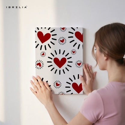 Love Burst Hearts Wall Frame | 4K Ultra Wrap Frame Wall Art in Pakistan | IBRELIA™ - IBRELIA