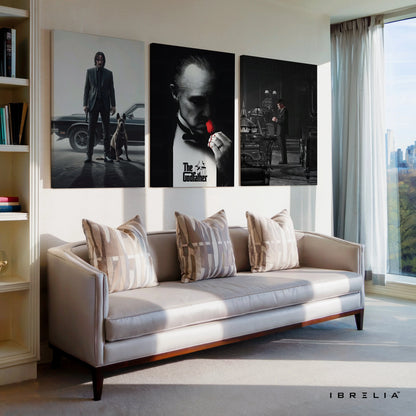 Mafia Legends Cinematic Icons 3 Panel 4K Ultra HD Wall Art in Pakistan | IBRELIA™ IBRELIA