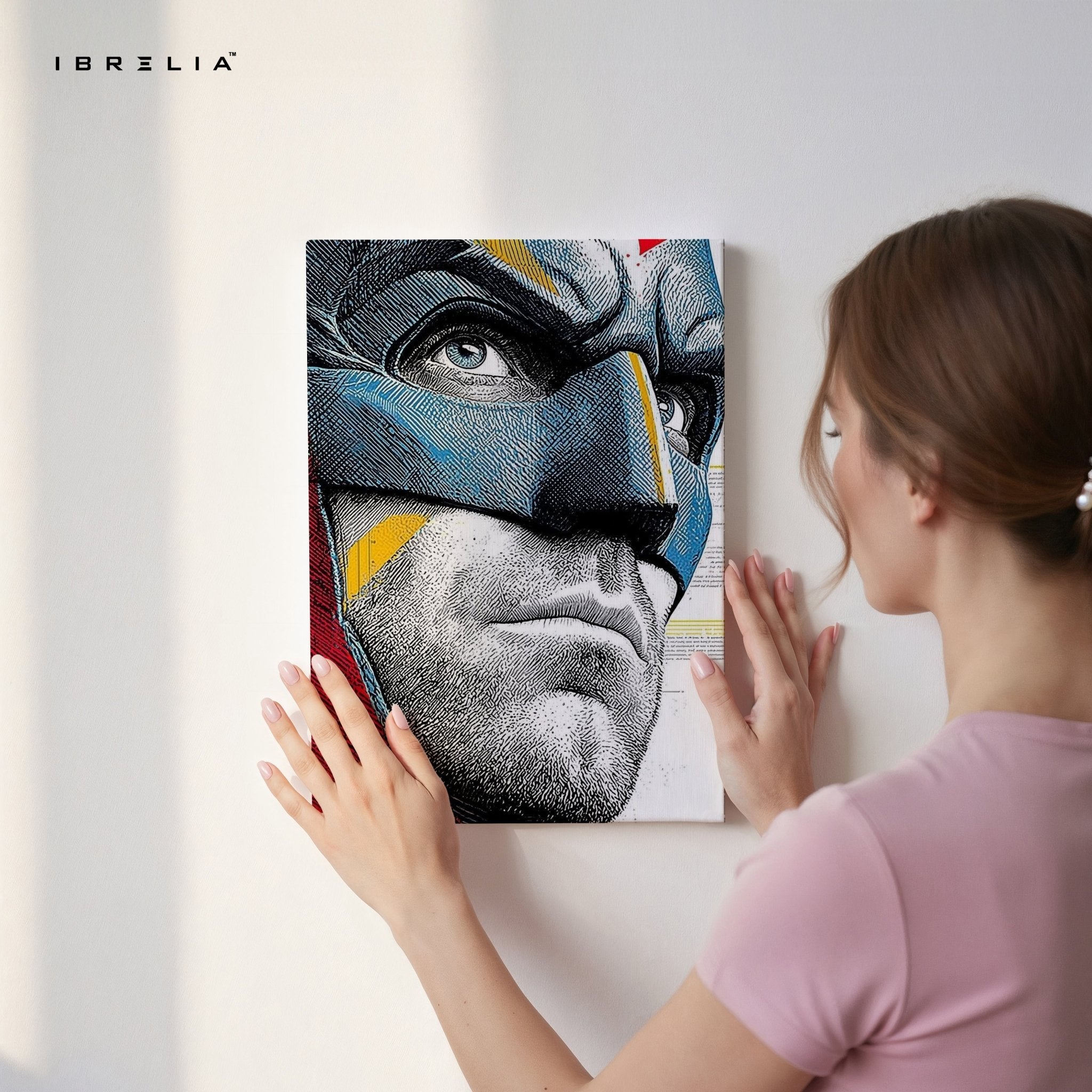 Captain Hero Close - Up Wall Frame | 4K Ultra Wrap Frame Wall Art in Pakistan | IBRELIA™ - IBRELIA