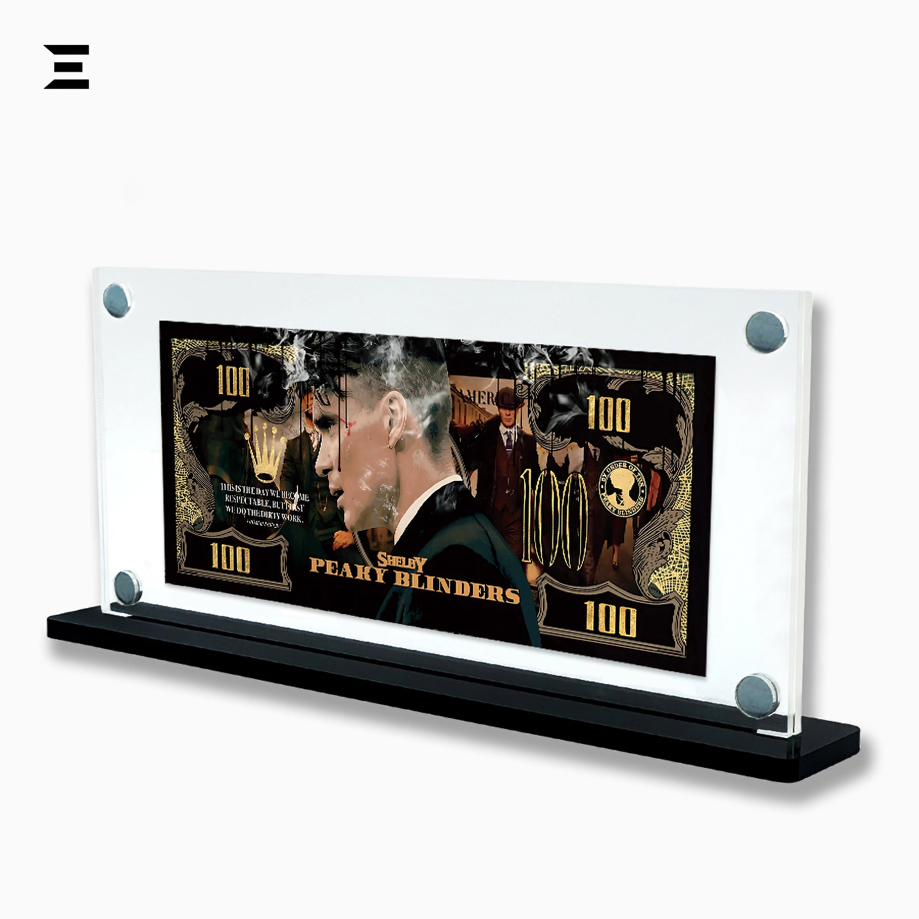 Premium Magnetic Acrylic Frame with Black Base – Peaky Blinders Black & Gold Edition IBRELIA