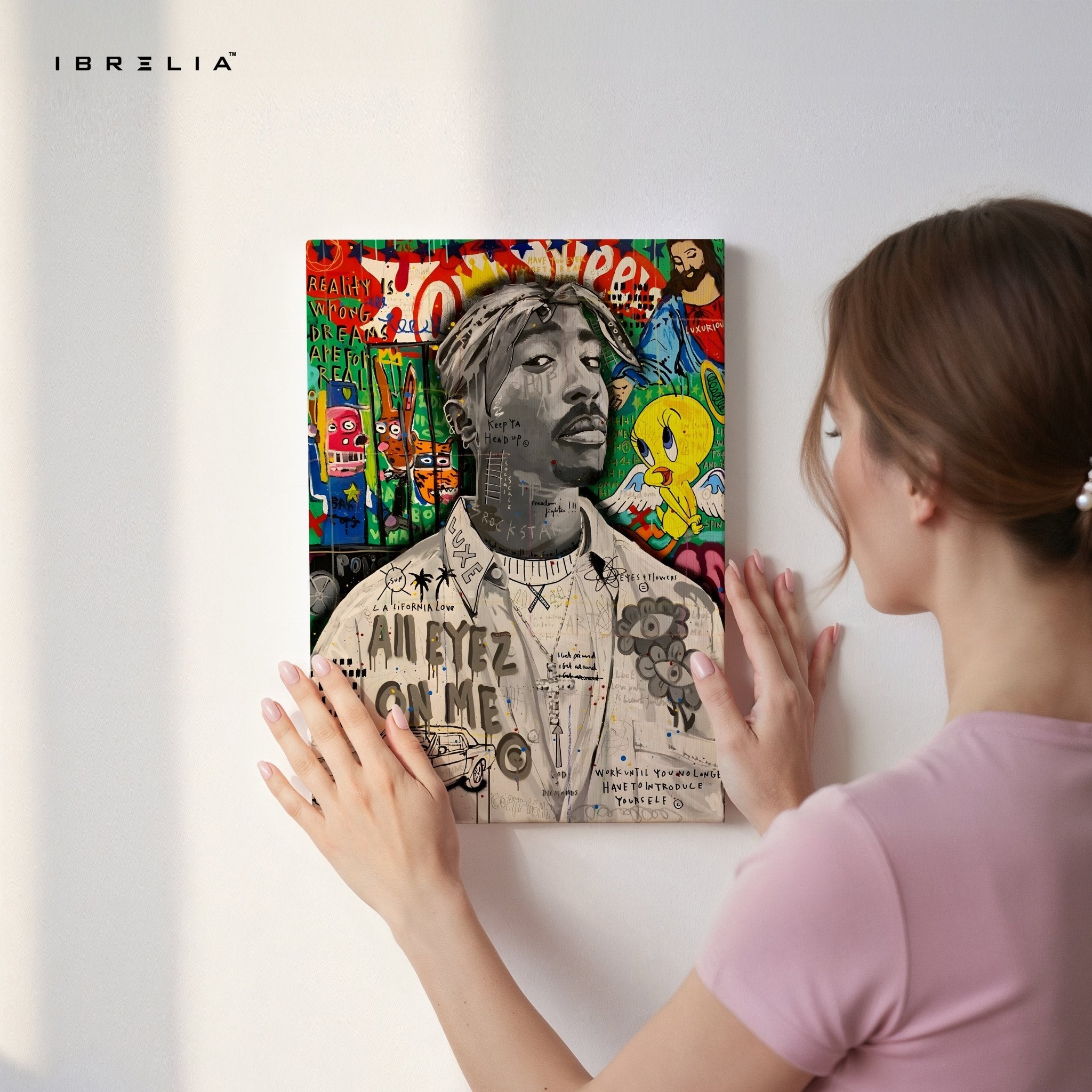 2Pac “All Eyez On Me” Graffiti 4K Wall Art in Pakistan | IBRELIA™ - IBRELIA