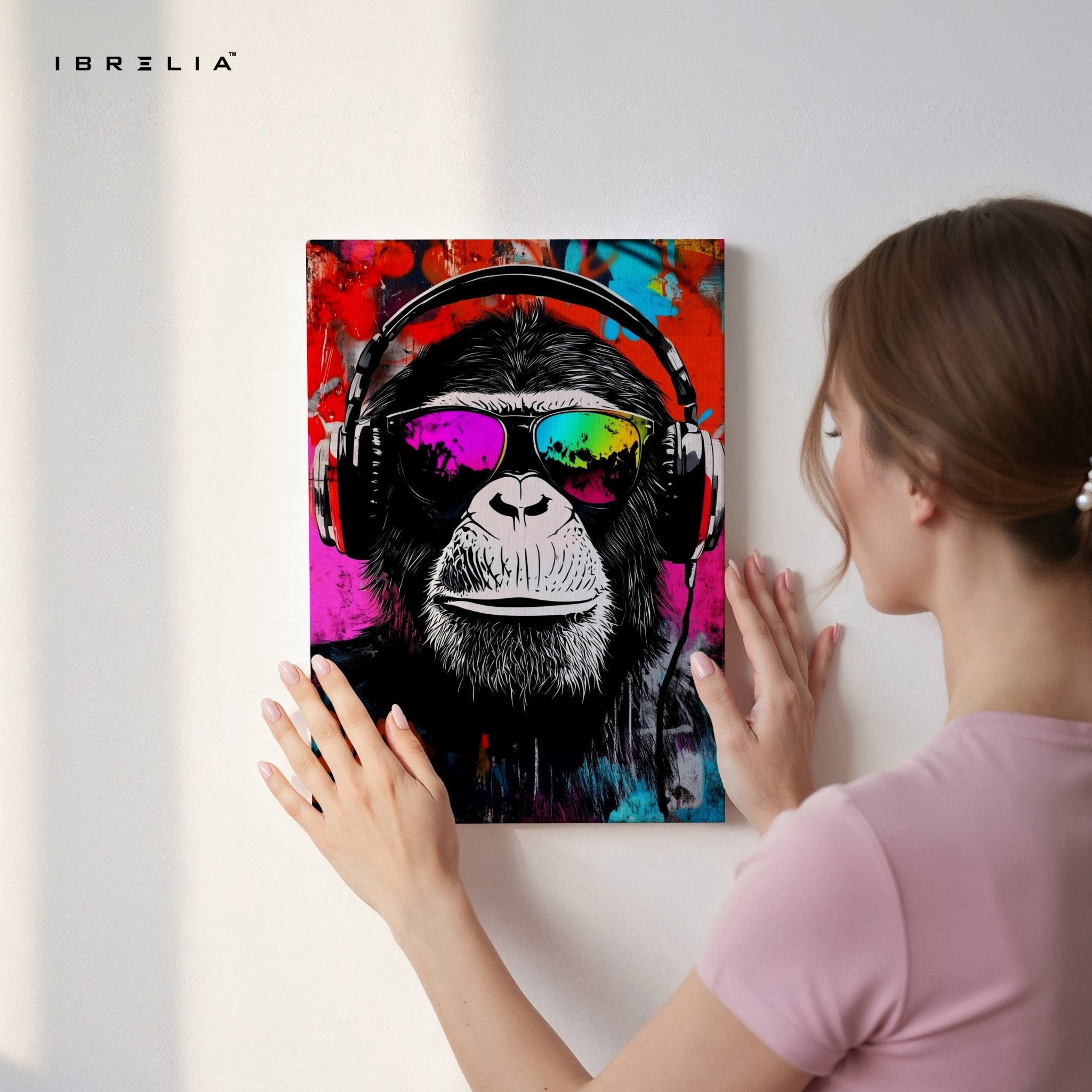 Graffiti DJ Monkey Wall Frame | 4K Ultra Wrap Frame Wall Art in Pakistan | IBRELIA™