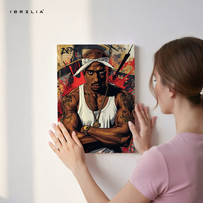 Tupac Shakur Wall Frame | 4K Ultra Wrap Frame Wall Art in Pakistan | IBRELIA™ - IBRELIA