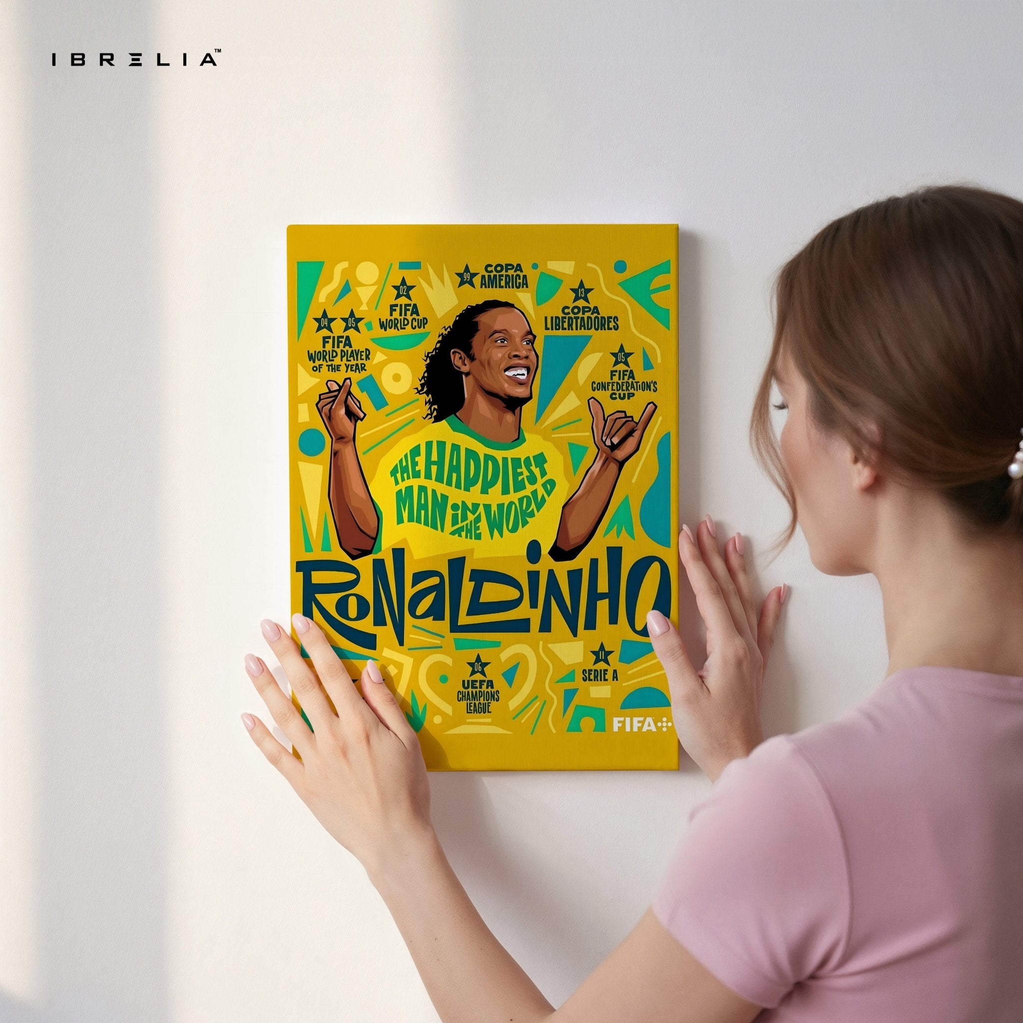 Ronaldinho Wall Art – The Happiest Man in the World Edition | IBRELIA™ - IBRELIA