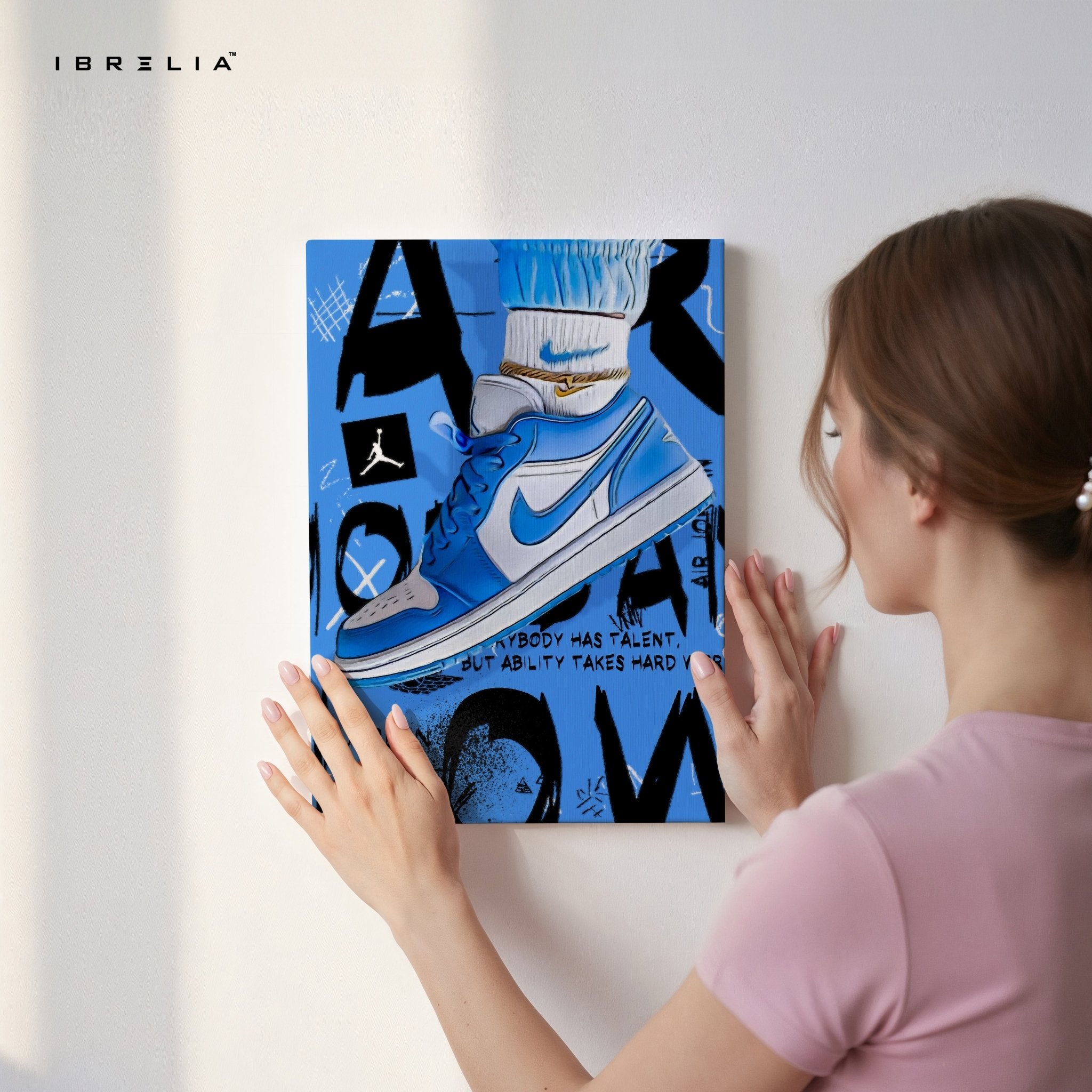 Air Jordan Blue Edition – 4K Ultra Wrap Frame Wall Art in Pakistan | IBRELIA™ - IBRELIA