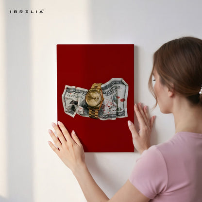 Golden Time Wall Art – Money x Luxury Edition | IBRELIA™ - IBRELIA
