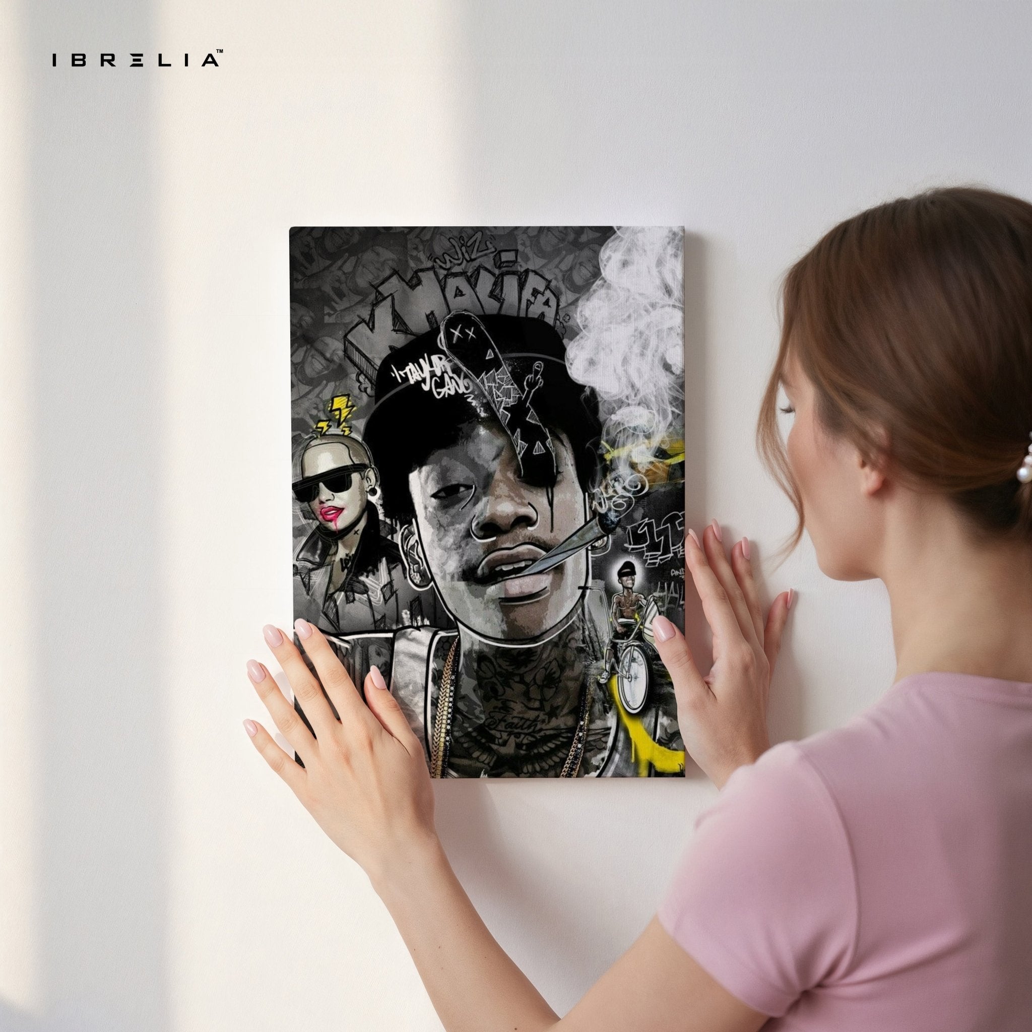 Wiz Khalifa Graffiti Wall Frame | 4K Ultra Wrap Frame Wall Art in Pakistan | IBRELIA™ - IBRELIA