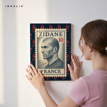 Zidane Stamp Edition – 4K Ultra Wrap Frame Wall Art in Pakistan | IBRELIA™ - IBRELIA