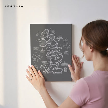 Mickey Mouse Blueprint Wall Frame | 4K Ultra Wrap Frame Wall Art in Pakistan | IBRELIA™ - IBRELIA