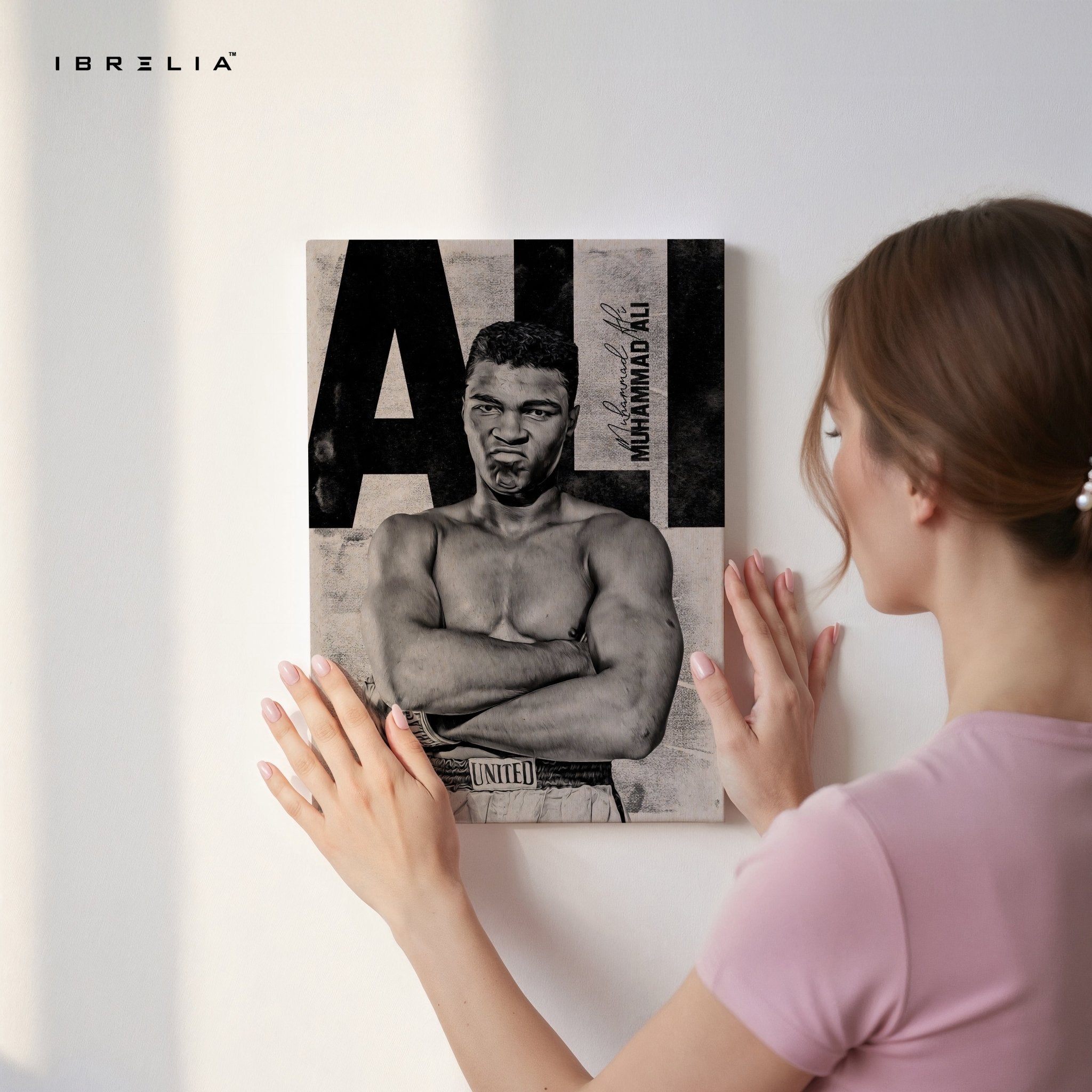 Muhammad Ali “The Greatest” – Boxing Legend Wall Frame | 4K Ultra Wrap Frame Wall Art in Pakistan | IBRELIA™ - IBRELIA