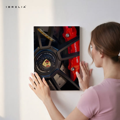 Porsche Brake Disc 4K Ultra Wrap Frame Wall Art in Pakistan | IBRELIA™ - IBRELIA