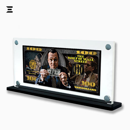 Premium Magnetic Acrylic Frame with Black Base – The Wolf of Wall Street Edition IBRELIA