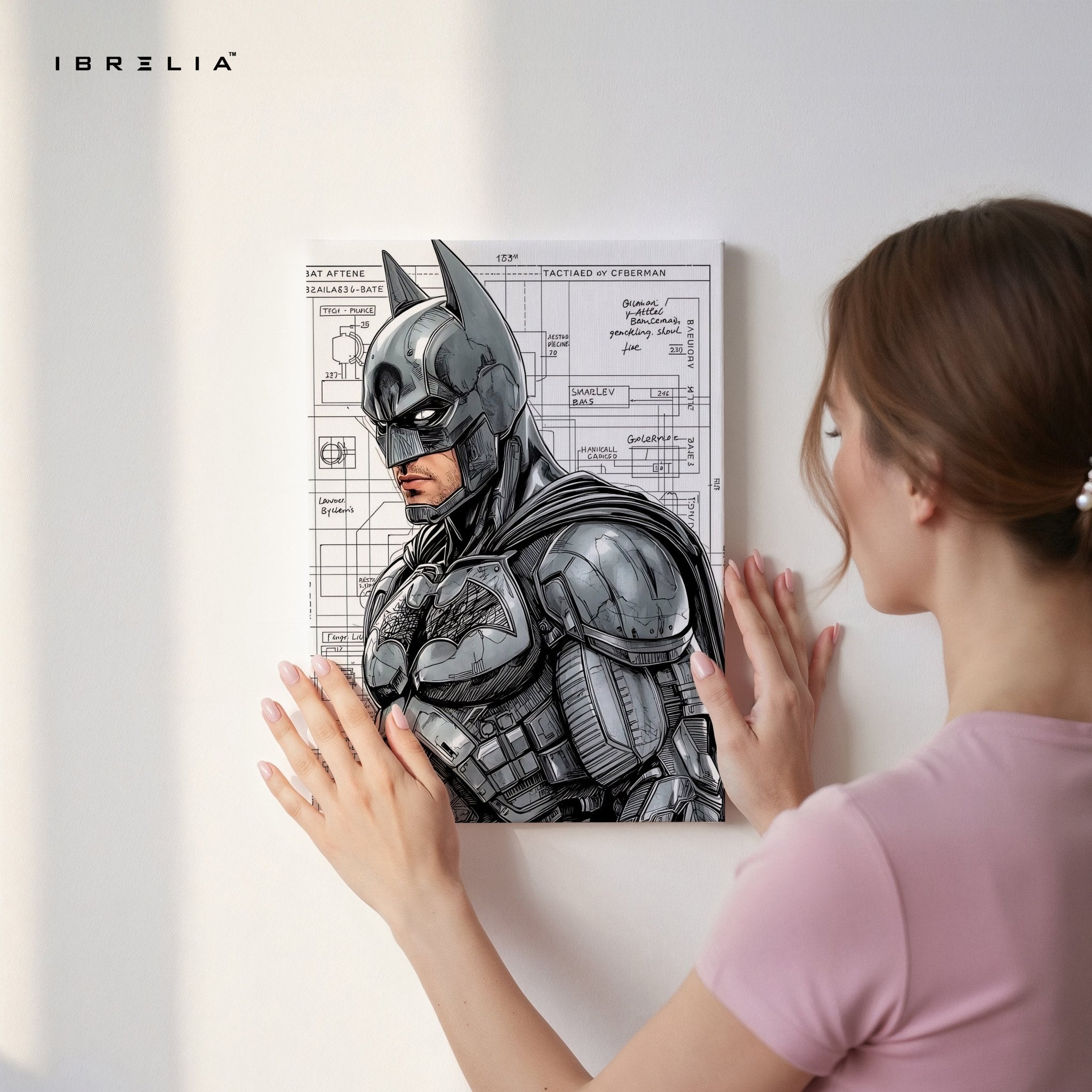 Blueprint Batman 4K Ultra HD Wall Art in Pakistan | IBRELIA™ - IBRELIA