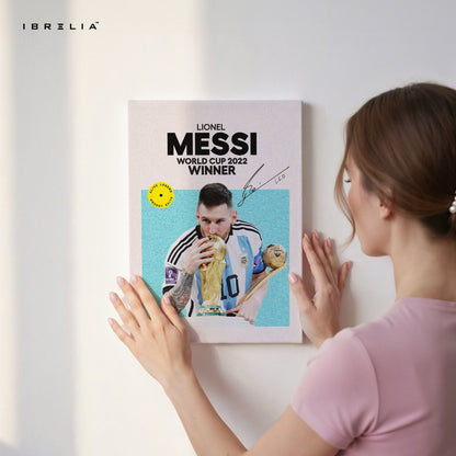 Lionel Messi World Cup 2022 Winner – 4K Ultra Wrap Frame Wall Art in Pakistan | IBRELIA™ - IBRELIA