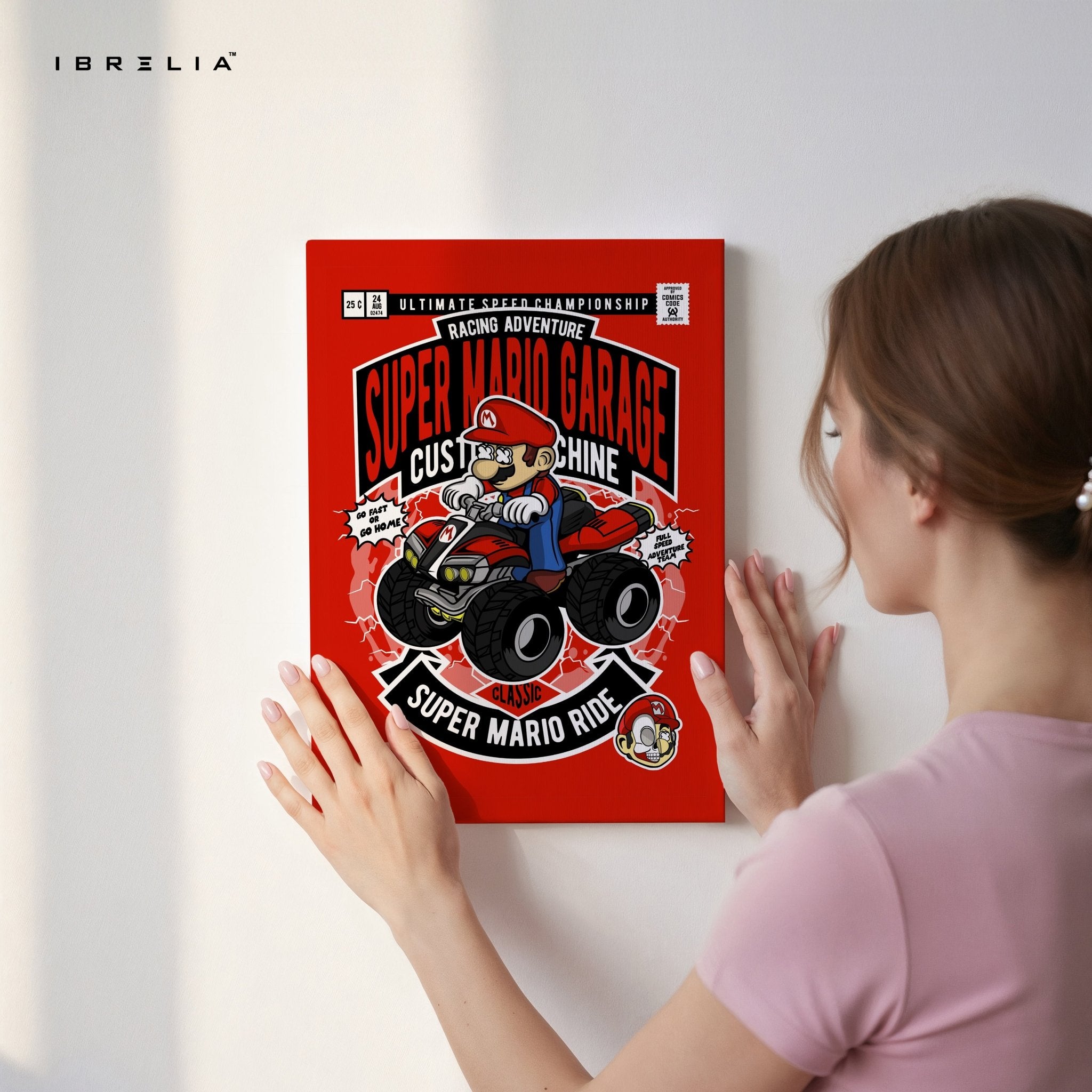 Super Mario Garage Pop Art Edition – 4K Ultra Wrap Frame Wall Art in Pakistan | IBRELIA™ - IBRELIA