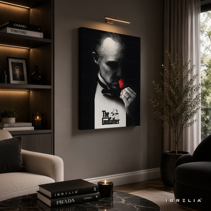 The Godfather Rose Wrapped Frame Wall Art | Cinematic Mafia Artwork | IBRELIA™