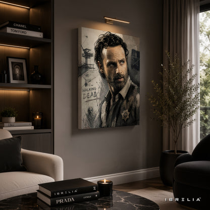 Rick Grimes Premium Wall Art – The Walking Dead 4K Wrapped MDF Frame | IBRELIA™