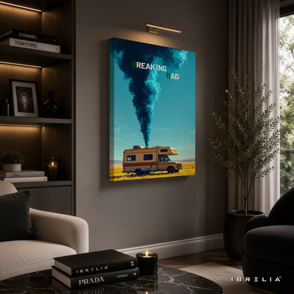 Breaking Bad RV Canvas Wall Art – Breaking Bad Desert RV Canvas Print | Heisenberg TV Series Wall Decor | IBRELIA™