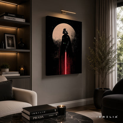 Darth Vader Premium Canvas Wall Art – Star Wars Dark Side Poster | Death Star Movie Decor | IBRELIA™