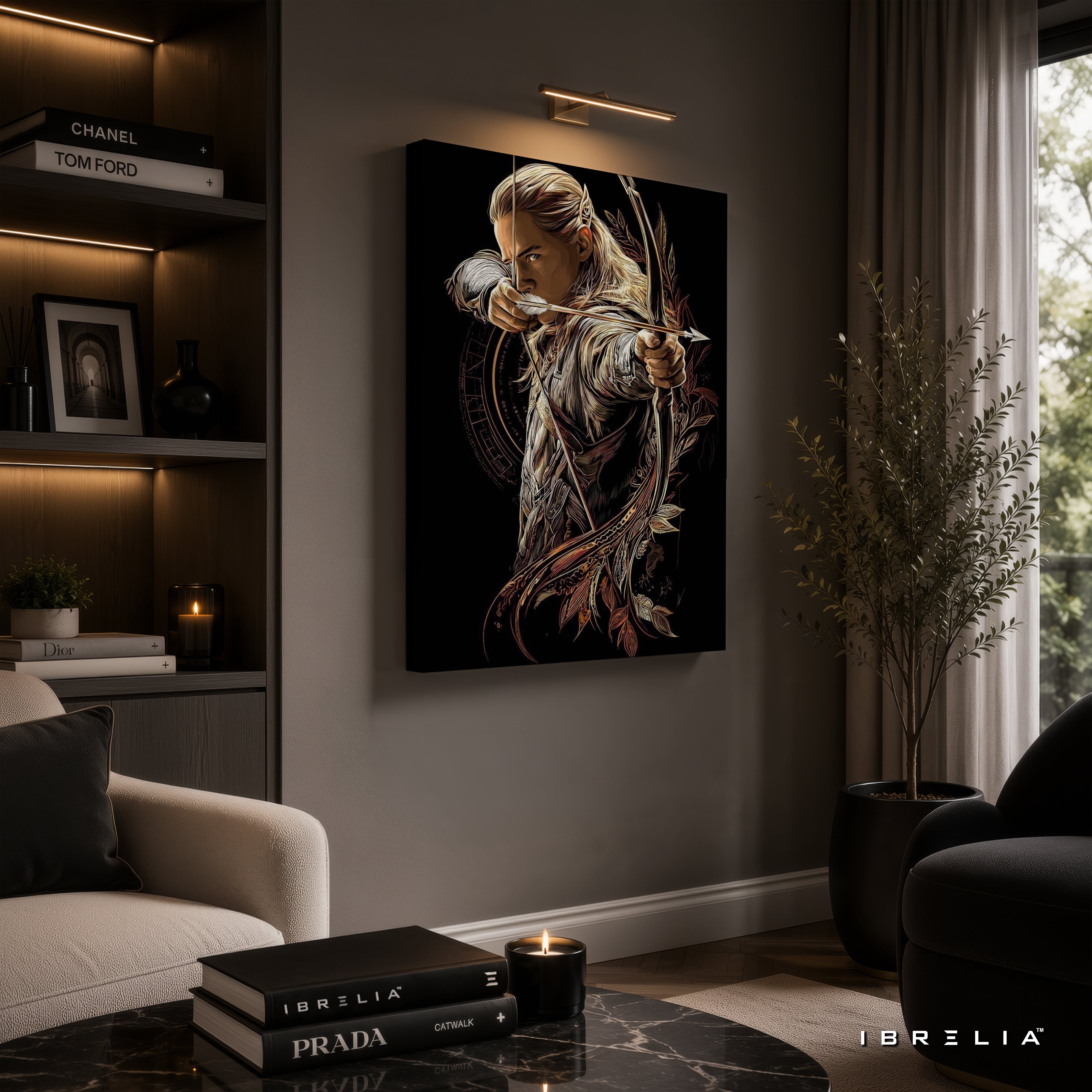 Legolas Premium Canvas Wall Art – The Lord of the Rings Elven Archer Artwork | Middle-earth Fantasy Decor | IBRELIA™