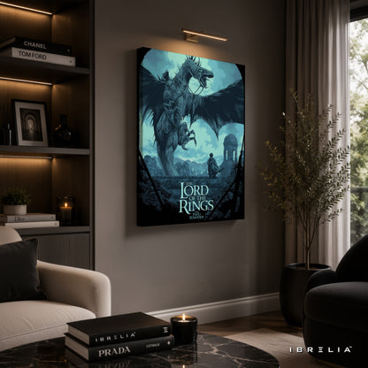 The Lord of the Rings: The Two Towers Nazgûl Premium Canvas Wall Art – Fell Beast Fantasy Movie Artwork | Middle-earth Decor | IBRELIA™
