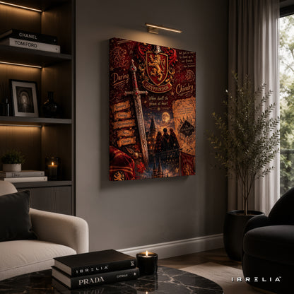 Harry Potter Gryffindor House Collage Wall Art – Premium Wrapped MDF Wall Decor | IBRELIA™