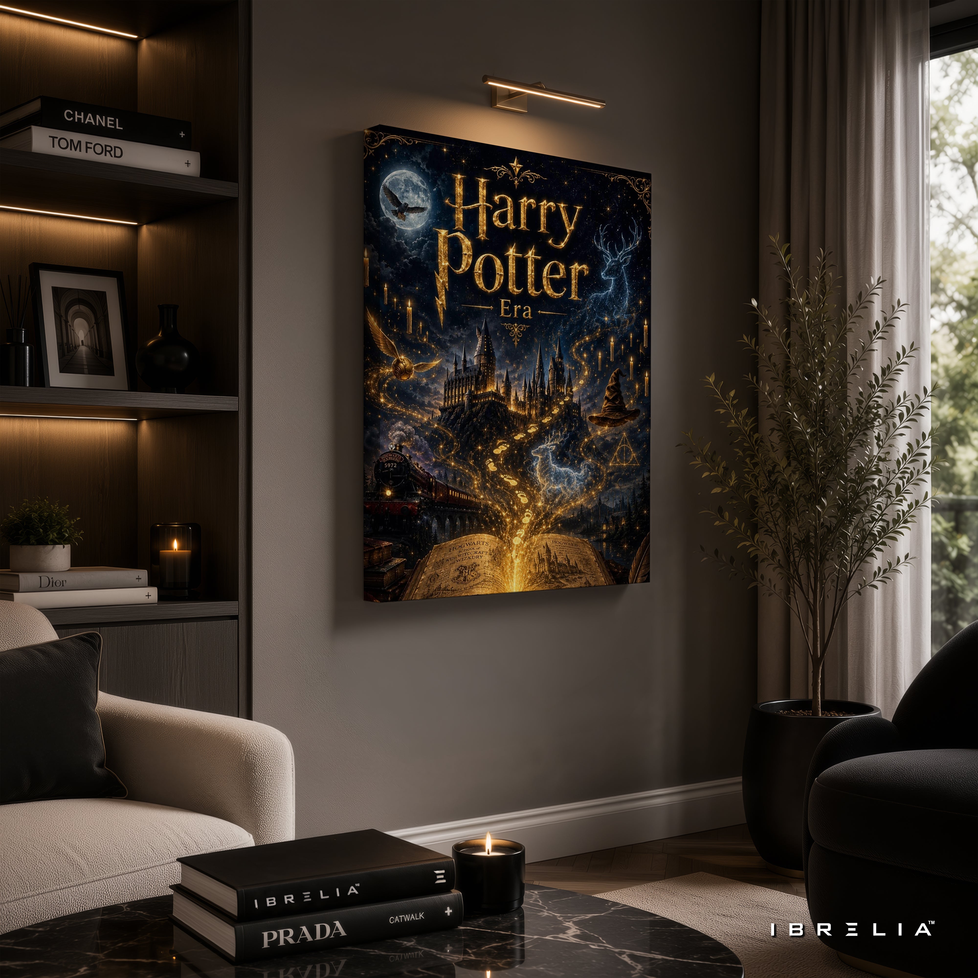 Harry Potter Era Wall Art – Hogwarts Magical World Premium Wrapped MDF Wall Decor | IBRELIA™