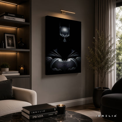 The Dark Knight Batman Wall Art – Dark Vigilante Premium Wrapped MDF Wall Decor | IBRELIA™