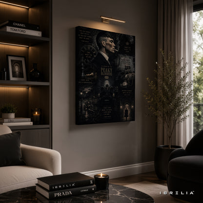 Thomas Shelby Vintage Collage Premium Wall Art – Peaky Blinders 4K Wrapped MDF Frame | IBRELIA™