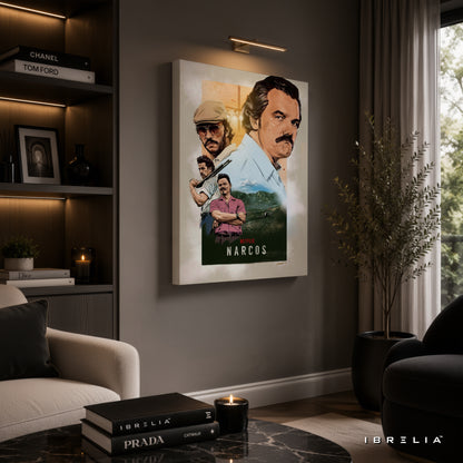 Narcos Pablo Escobar Premium Wall Art – Netflix Crime Series 4K Wrapped MDF Frame | IBRELIA™